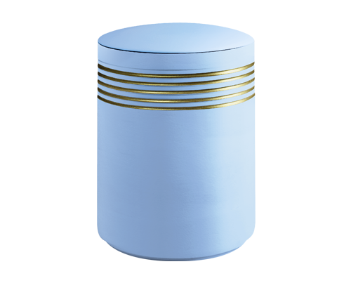 Bestattungsurne Nova Antikblau Gold