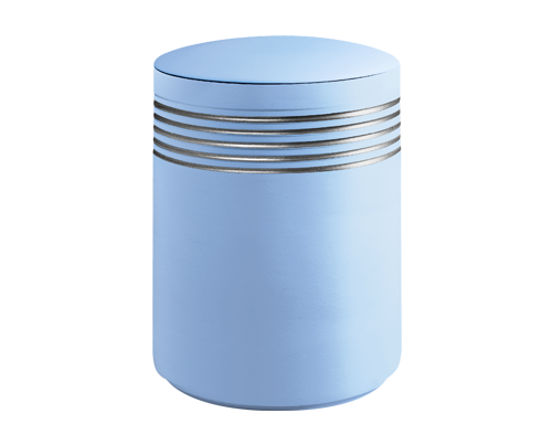 Bestattungsurne Nova Antikblau Silber