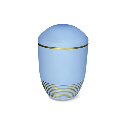 Bestattungsurne Wave Antikblau Gold