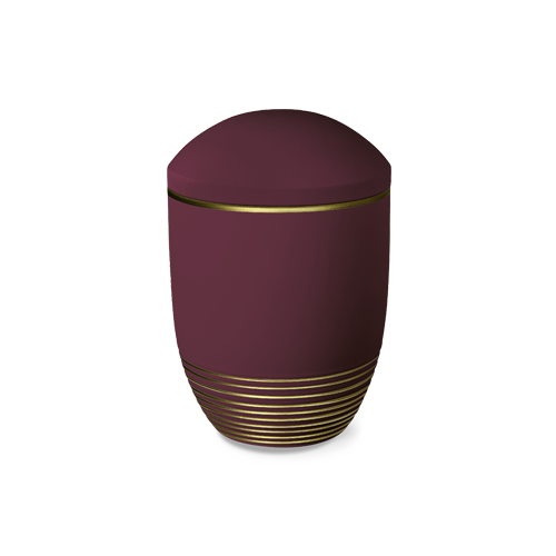 Bestattungsurne Wave Brombeer Gold