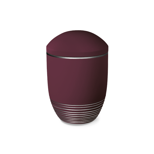 Bestattungsurne Wave Brombeer Silber