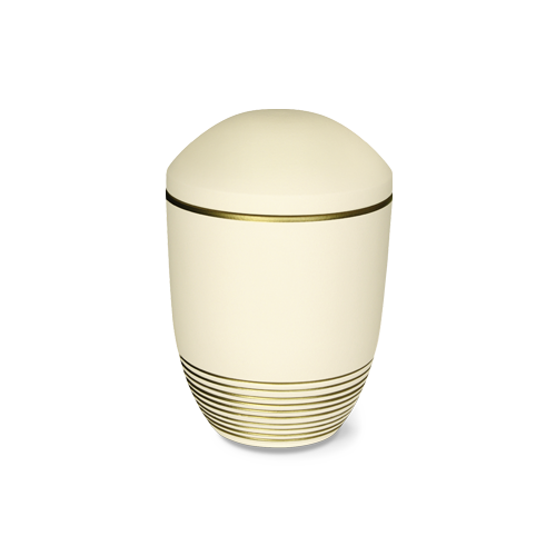 Bestattungsurne Wave Sandbeige Gold