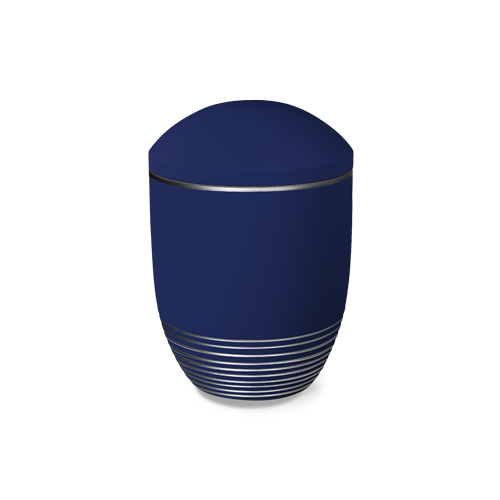 Bestattungsurne Wave Saphir Silber