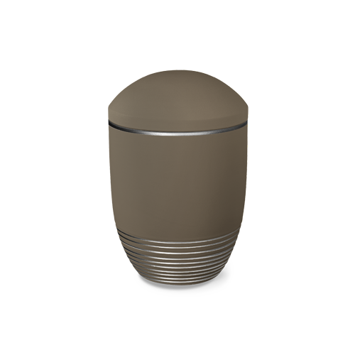 Bestattungsurne Wave Teak Silber